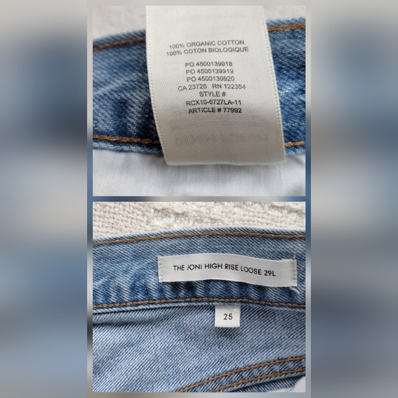 Denim Forum The Joni High Rise Loose 29L Super High-Waisted Distressed Jeans - Picture 10 of 10